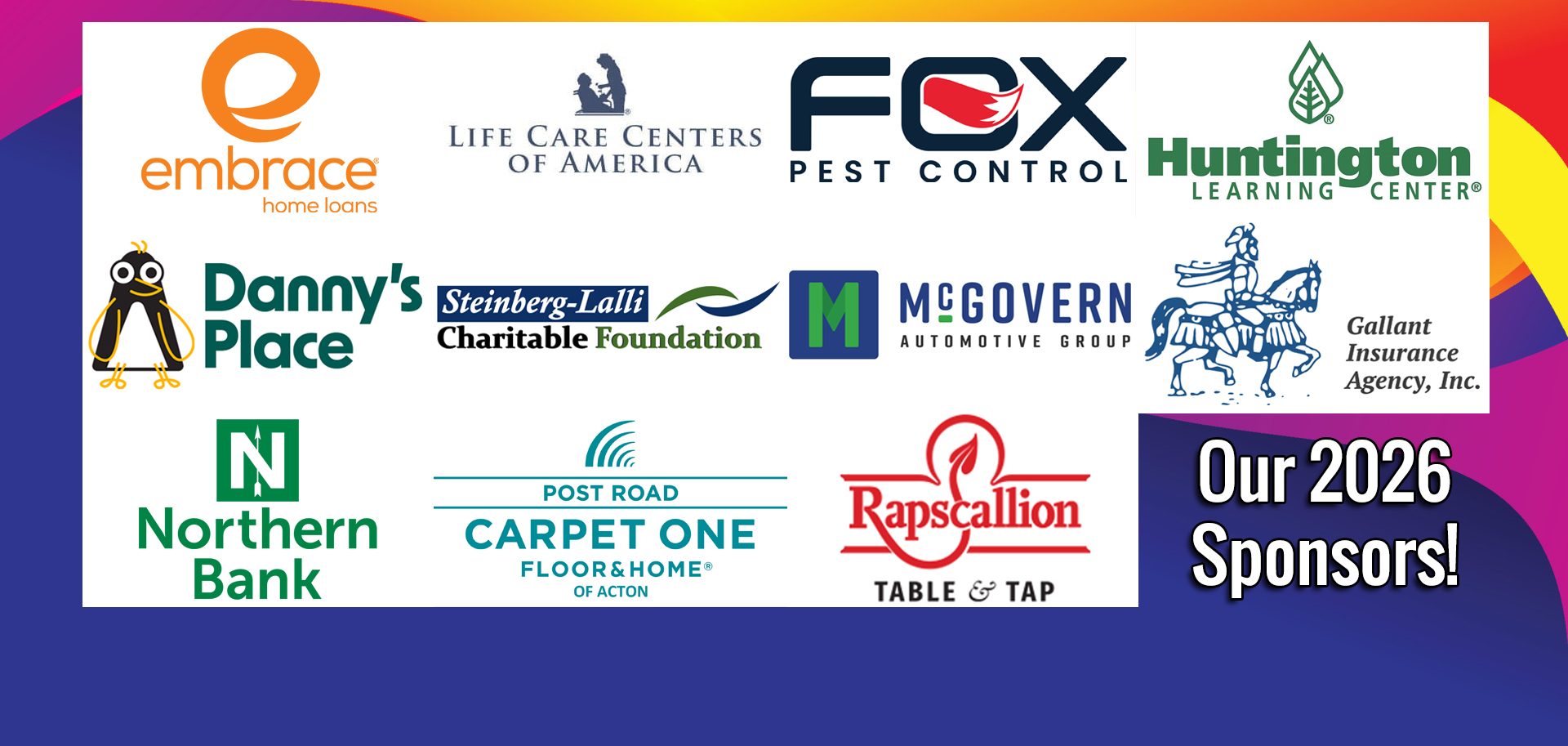 Thank You To Our 2026 Sponsors!